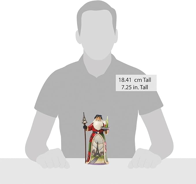 Enesco Jim Shore Heartwood Creek Christmas Around The World French Santa Figurine, 7.25 Inch, Multicolor