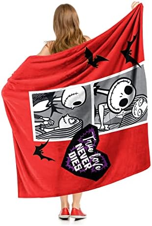 NORTHWEST Nightmare Before Christmas Silk Touch Throw Blanket, 50" x 60", True Love Photos