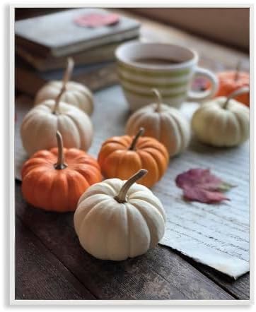 Cozy Pumpkin Harvest Coffee Mug, 16 x 20 Inch Framed Giclée Print by StupellIndustries