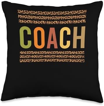 Coach Leopard Squad Cute Fall Autumn Lovers Thanksgiving Throw Pillow by Unknown