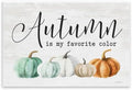 Autumn Pumpkin Phrase Rustic, 10 x 15 Inch Mounted Print on Wall Plaque by StupellIndustries