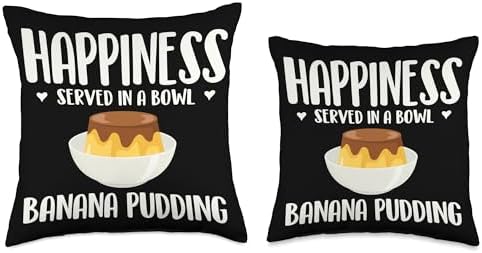 Thanksgiving - Banana Pudding Puding Lover Designs Dessert Banana Cream Pudding Lover Throw Pillow, 16x16, Multicolor - Image 3