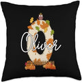 Oliver Thanksgiving Autumn Vibes Fall Kids Toddler Throw Pillow by Unknown