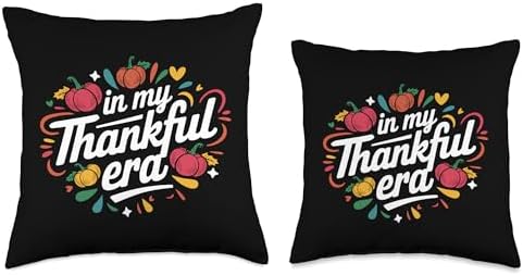 In My Thankful Era Friendsgiving Thanksgiving Throw Pillow - Image 3