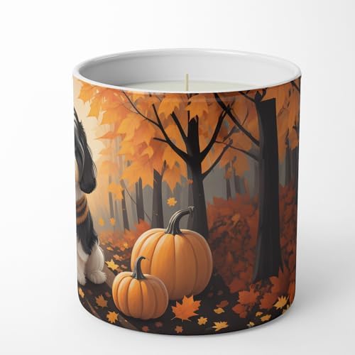 Caroline's Treasures DAC1073CDL Shih Tzu Fall Decorative Soy Candle Nature Soy Wax Essential Oil Home Decor Ideal for Bedroom Kitchen Bath Office Gift, 10 oz - Image 5