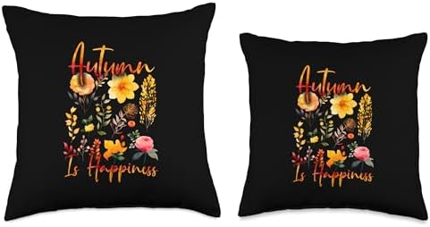 Autumn Is Happiness Fall Vibes Autumn Thanksgiving Throw Pillow - Image 3