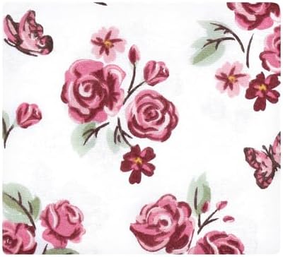 Hudson Baby Unisex Baby Cotton Flannel Receiving Blankets, Sweet Roses, One Size - Image 3