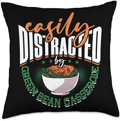 Green Bean Casserole, Funny Thanksgiving Dish Throw Pillow by Unknown