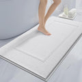 anllugs Bathroom Rugs, 30" x 60" Soft Bath Rugs, White