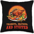 Thanksgiving Food Thanksgiving Day Chef Costume Cooking Turkey Food Lover Throw Pillow, 16x16, Multicolor by Unknown