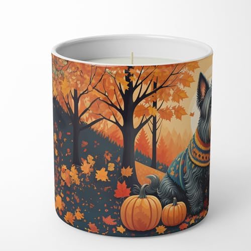 Caroline's Treasures DAC1069CDL Scottish Terrier Fall Decorative Soy Candle Nature Soy Wax Essential Oil Home Decor Ideal for Bedroom Kitchen Bath Office Gift, 10 oz - Image 3