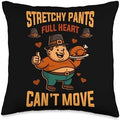 Stretchy Pants Full Heart Thanksgiving Turkey Autumn Season Throw Pillow by Unknown