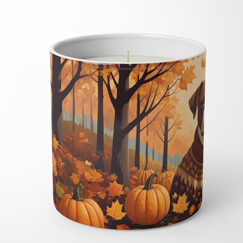 Caroline's Treasures DAC1026CDL Boxer Fall Decorative Soy Candle Nature Soy Wax Essential Oil Home Decor Ideal for Bedroom Kitchen Bath Office Gift, 10 oz - Image 3