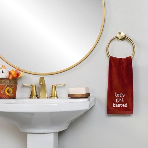 SKL Home Thanksgiving/Fall Let's Get Basted Hand Towel Set-2pc, Spice - Image 4