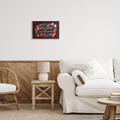 Autumn Fall Botanicals Welcome, 10 x 15 Inch Mounted Print on Wall Plaque - Image 3