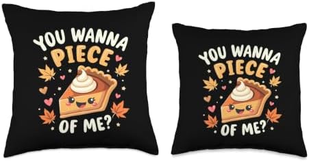 You Wanna Piece Of Me Thanksgiving Dinner Funny Pumpkin Pie Throw Pillow - Image 3