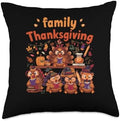 Funny Turkey Read Books Reading Happy Thanksgiving Teacher Throw Pillow by Unknown