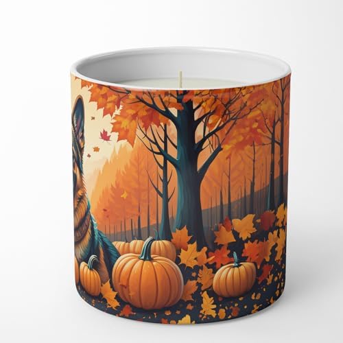 Caroline's Treasures DAC1048CDL German Shepherd Fall Decorative Soy Candle Nature Soy Wax Essential Oil Home Decor Ideal for Bedroom Kitchen Bath Office Gift, 10 oz - Image 5