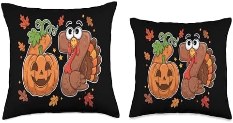 67 Thanksgiving Meme Six Seven Funny Turkey Pumpkin Throw Pillow - Image 3