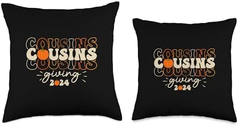 Cousins Giving 2024 Matching Group Cousins Thanksgiving Throw Pillow - Image 3