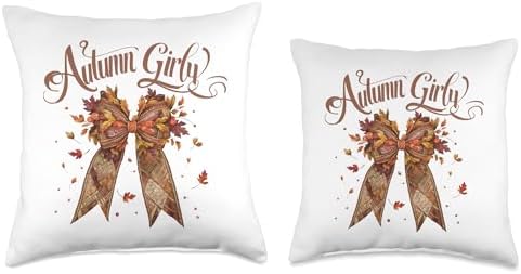 Autumn Girly Happy Thanksgiving Autumn Vibes Fall Girl Throw Pillow - Image 3