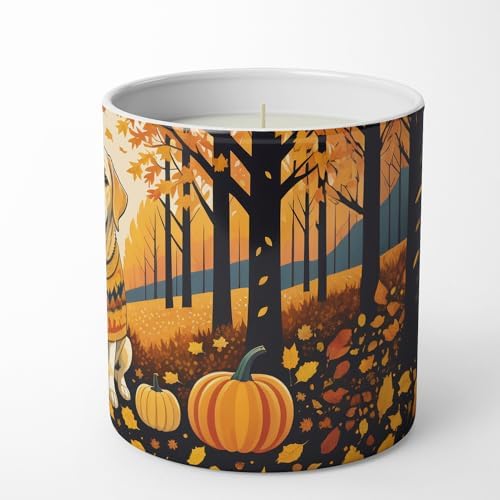 Caroline's Treasures DAC1056CDL Yellow Labrador Retriever Fall Decorative Soy Candle Nature Soy Wax Essential Oil Home Decor Ideal for Bedroom Kitchen Bath Office Gift, 10 oz - Image 5