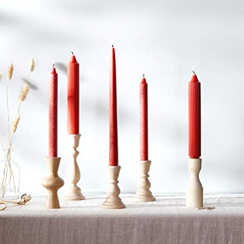 Root Candles Unscented Dinner Candles Hand Dipped Taper Candle Set, 12-Inch, Autumn, 12-Count - Image 5