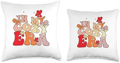 In My Cozy Era Fall Sweater Groovy Thankful Groovy in My Cozy Era Fall Sweater Weather Men Women Kids Throw Pillow, 18x18, Multicolor - Image 3