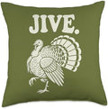 Jive Turkey Fun Vibes Thanksgiving Throw Pillow by Unknown
