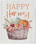 Happy Harvest Rustic Basket, 36 x 48 Inch Canvas Wall Art by StupellIndustries