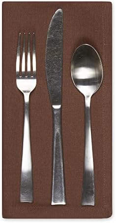 DII Solid Napkin Set Collection, 20x20, Bark Brown, 6 Piece - Image 2