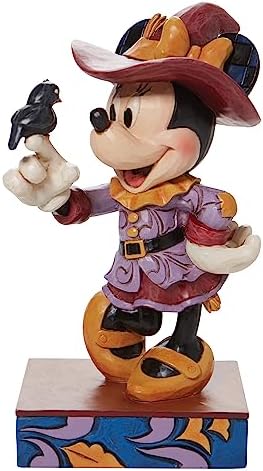 Enesco Jim Shore Disney Traditions Halloween Scarecrow Minnie Mouse Figurine, 6.5 Inch, Multicolor
