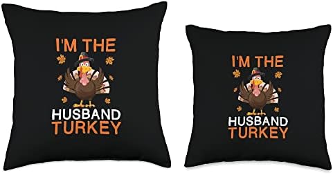 I'm the Husband Turkey Thanksgiving Costume Funny Turkey Throw Pillow - Image 3