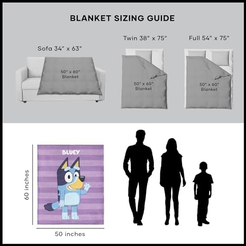 Northwest Bluey Silk Touch Throw Blanket, 50" x 60", Roll Call Bluey