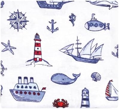 Hudson Baby Unisex Baby Cotton Flannel Receiving Blankets, Lighthouse, One Size - Image 3