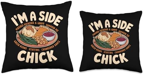 I'm A Side Chick, Grateful Thankful Blessed, Thanksgiving Throw Pillow - Image 3