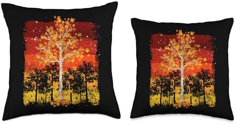 Fall Landscape Thanksgiving Autumn Leaves Forest Fall Throw Pillow - Image 3