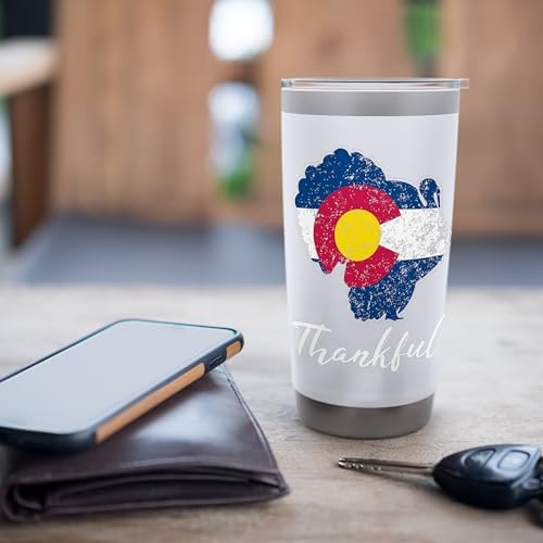 COLORADO State Flag Turkey Thanksgiving Home Celebrations Stainless Steel Insulated Tumbler - Image 7