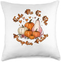 Thanksgiving Autumn Fall Take Me to The Pumpkin Patch Throw Pillow by Unknown