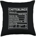 Thanksgiving Christmas Chitterlings Nutritional Facts Labels Throw Pillow by Unknown