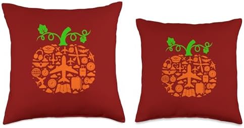 Pilot Tools Pumpkin Shape Thanksgiving Autumn Job Team Throw Pillow - Image 3