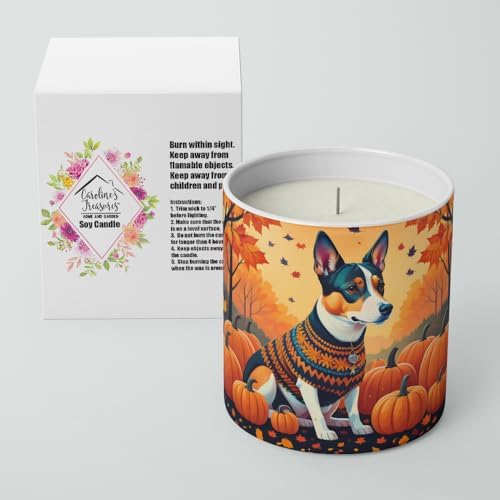 Caroline's Treasures DAC1012CDL Basenji Fall Decorative Soy Candle Nature Soy Wax Essential Oil Home Decor Ideal for Bedroom Kitchen Bath Office Gift, 10 oz - Image 2