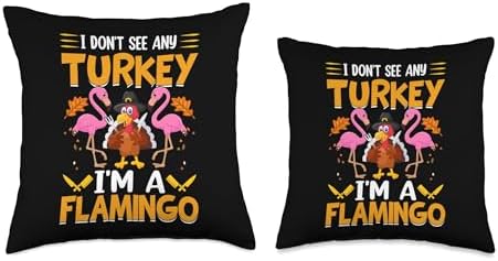 Funny Thanksgiving Turkey Gift for Men Women Kids Boys Girls Throw Pillow - Image 3