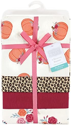 Hudson Baby Unisex Baby Cotton Flannel Receiving Blankets, Cutest Pumpkin, One Size - Image 2