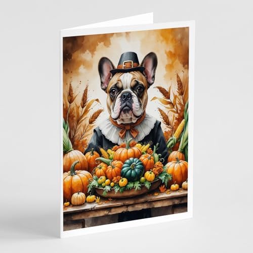 Caroline's Treasures French Bulldog Dogs Blank 5x7 Note Cards Set of 8 by CarolinesTreasures