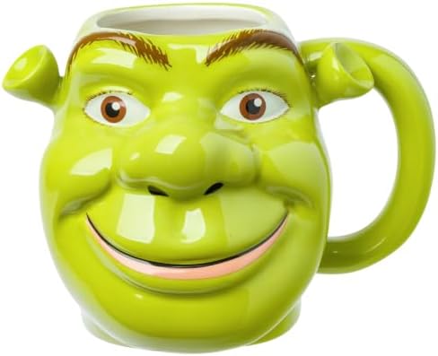 Silver Buffalo Shrek, 3D Ceramic Sculpted Mug, 20oz