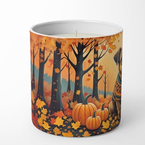 Caroline's Treasures DAC1023CDL Border Terrier Fall Decorative Soy Candle Nature Soy Wax Essential Oil Home Decor Ideal for Bedroom Kitchen Bath Office Gift, 10 oz - Image 3