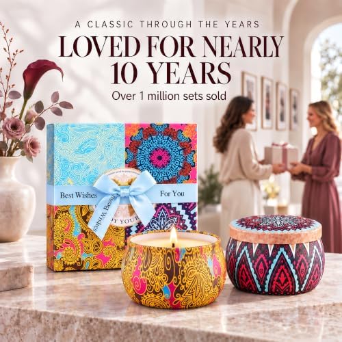Scented Candles Gift Set for Women, 4 Pack Soy Wax Candles for Home Scented - Image 2