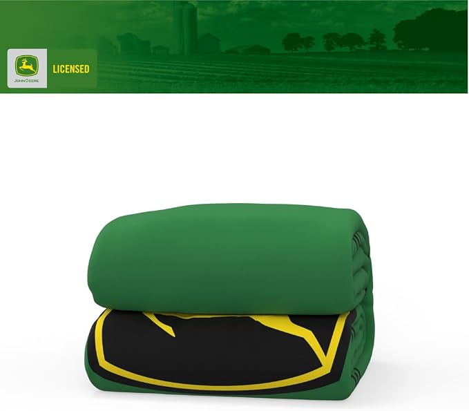 Collectibles John Deere Bedding Super Soft Cozy Plush Throw, 46 in x 60 in, (Officially Licensed Product) By Franco