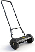 14-Inch Reel Lawn Mower, 5-Blade Manual Push Grass Cutter | 5 Cutting Heights, Durable 65Mn Steel Blades, Quiet Eco-Friendly Operation, Suitable For Small Yard